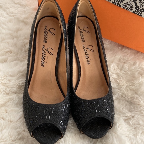 Black rhinestone heels - Picture 2 of 3